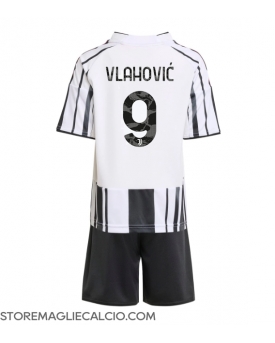 Juventus Dusan Vlahovic #9 Maglia Gara Casa Repliche 2025-26 Bambino